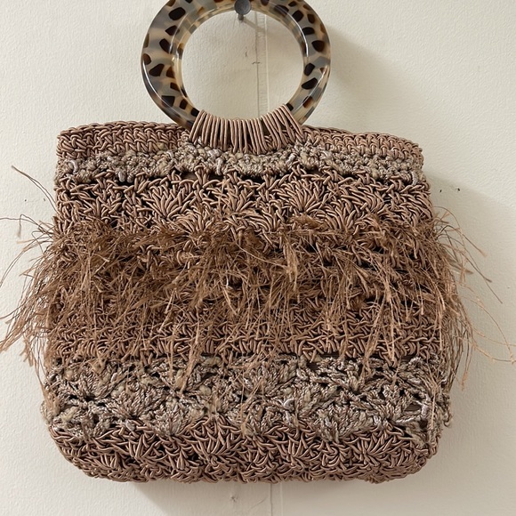 Gun Marie Nilsson New York vintage taupe crochet handbag - Picture 2 of 6